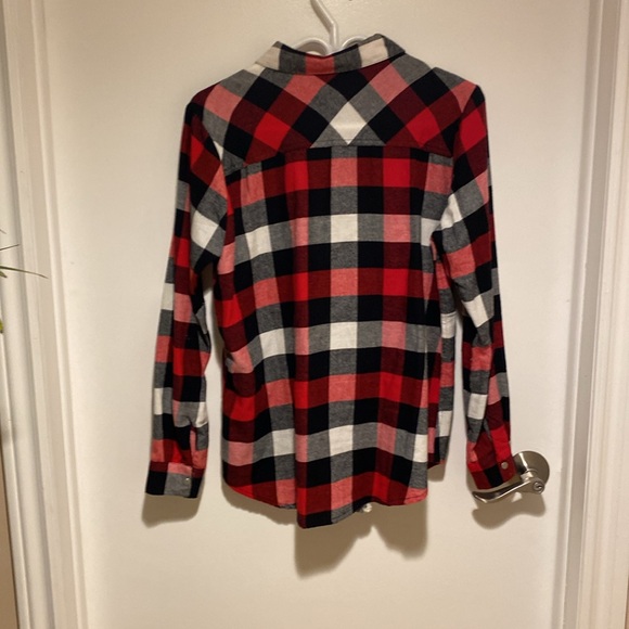 Red and Black Plaid Men's Shirt - Picture 2 of 3